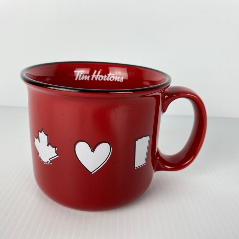 Brand New Tim Hortons Red I love Tims mug 16 Ounce Coffee Cup 2022